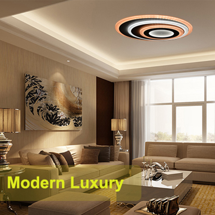 Wholesale Promotion New Design Fashion Lamp Home Lighting 60 Watt Round Acrylic LED Modern Living Room Ceiling Lights