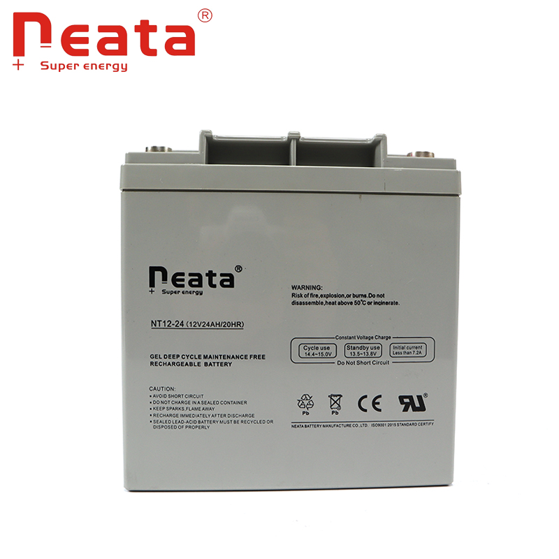Neata battery supplier 12v24ah lead acid batteries security doors for backup system