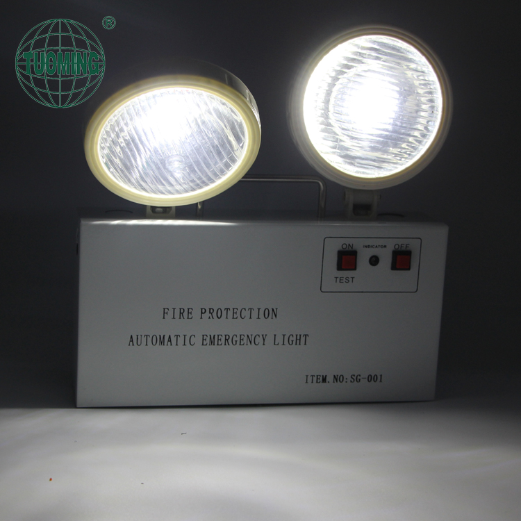 IP30 wall mounted rechargeable batteries twin spot light motion sensor led emergency light