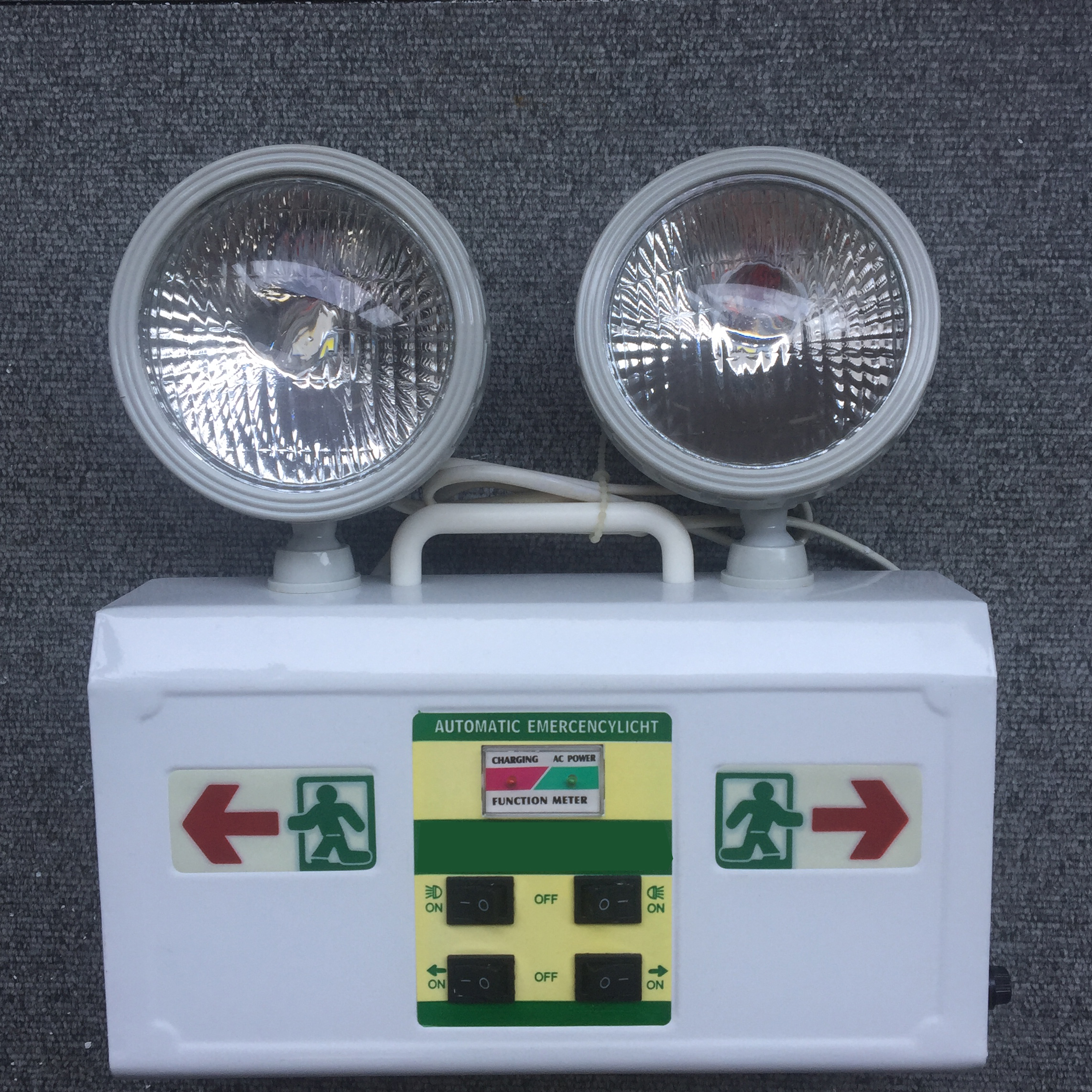 RIGHT&LEFT RED ARROWS TWIN HEADS LED EMERGENCY LIGHTS,6HOURS LONG STANDY TIME