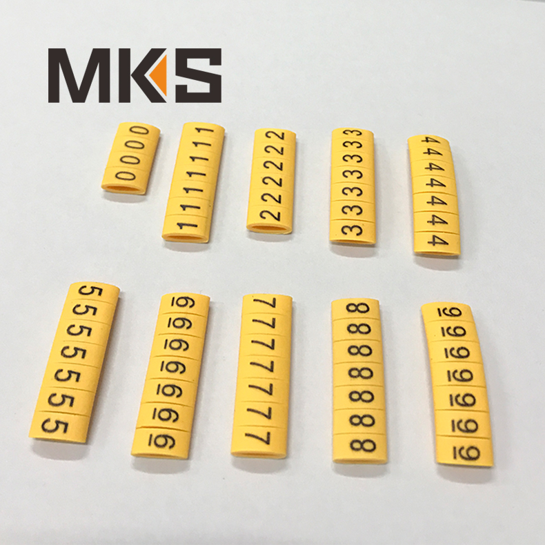 yellow soft Electrical heat shrink cable marker tube