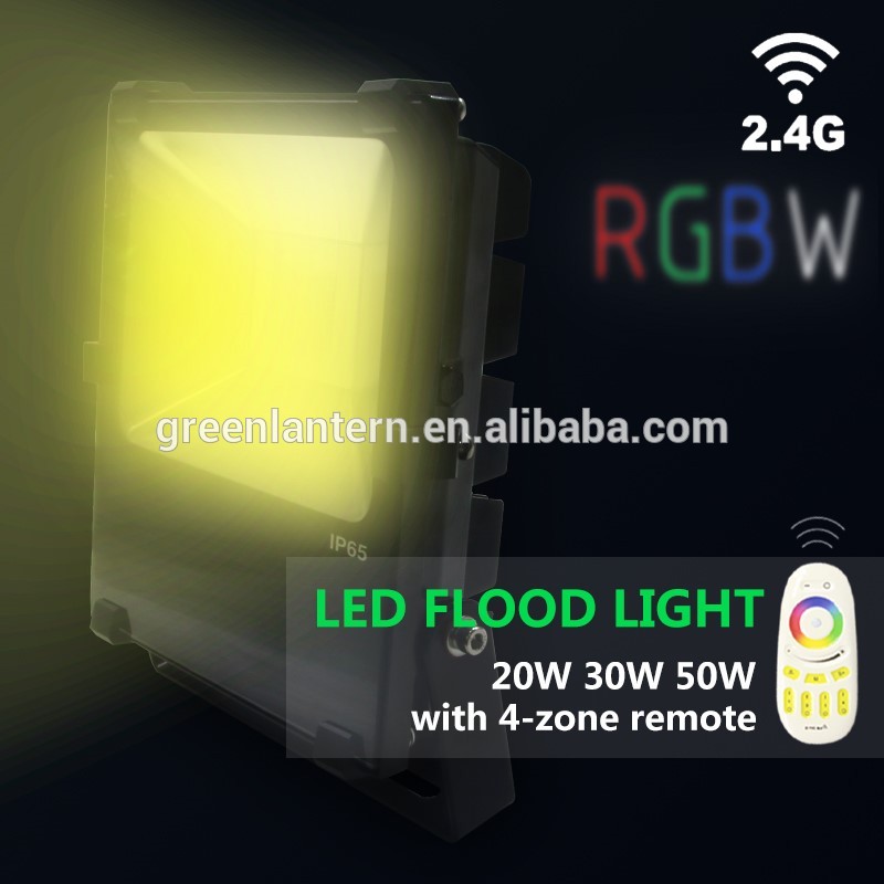 IP65 AC100-220V 10W 2.4G RGB Remote Control Smart Led Flood Light