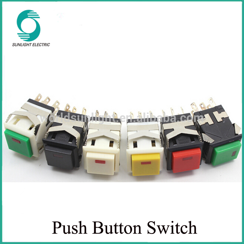 PBS-100-2 KD2-22 reset square push button RED LED light switches