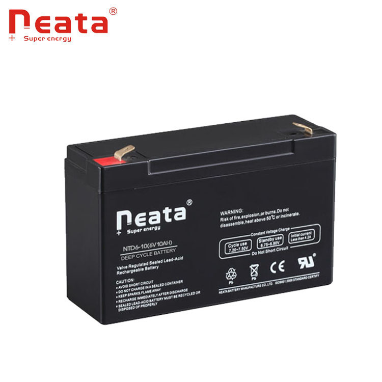 6v10ah lead acid rechargeable battery power storage for solar system