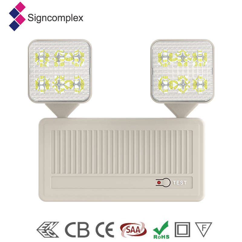 5W(AC)/3W(DC) IP20 SMD2835 Double Heads Wall Mounted LED Emergency Light