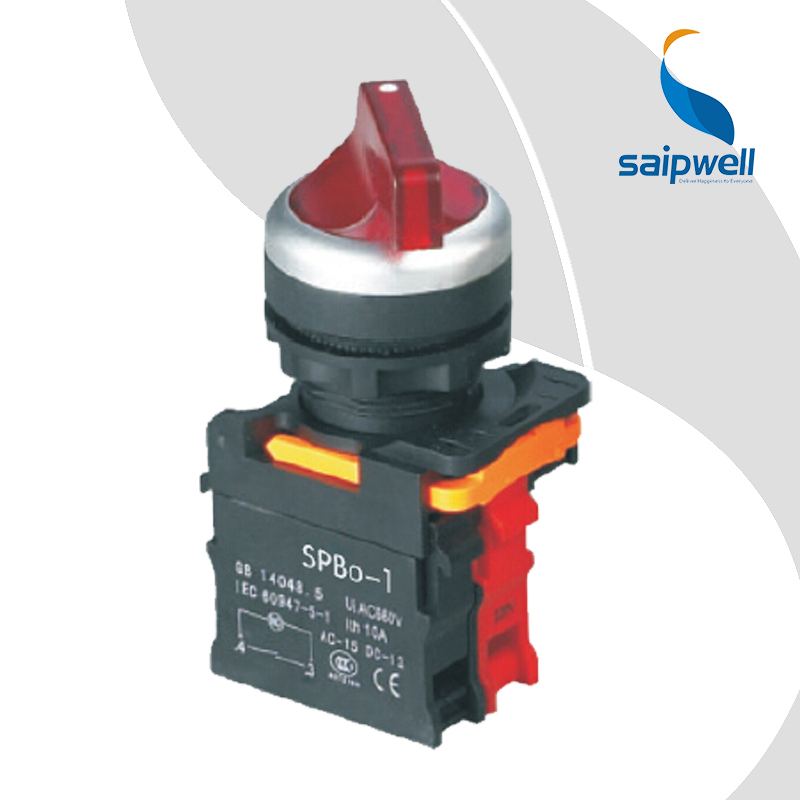 SAIP/SAIPWELL New Factory Price IP65 Waterproof Two Position Turn Button electrical push button