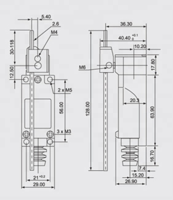 TZ-8107, safety use for load break electric adjustable lever types of electrical limit switches