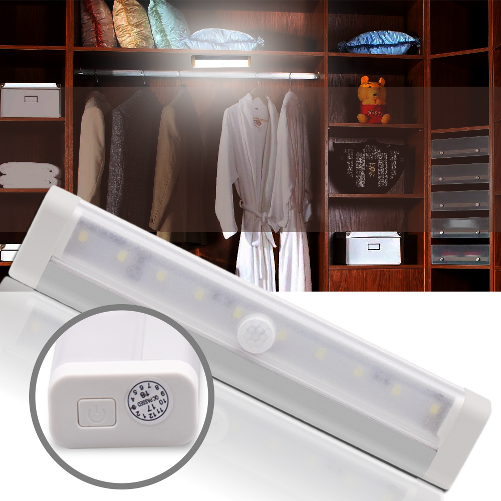 pir sensor cabinet usb charge led strip lamp