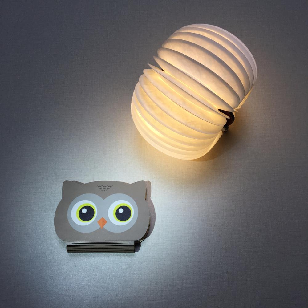 Owl creating 2.5w decorative mini animal shaped table led book lamp