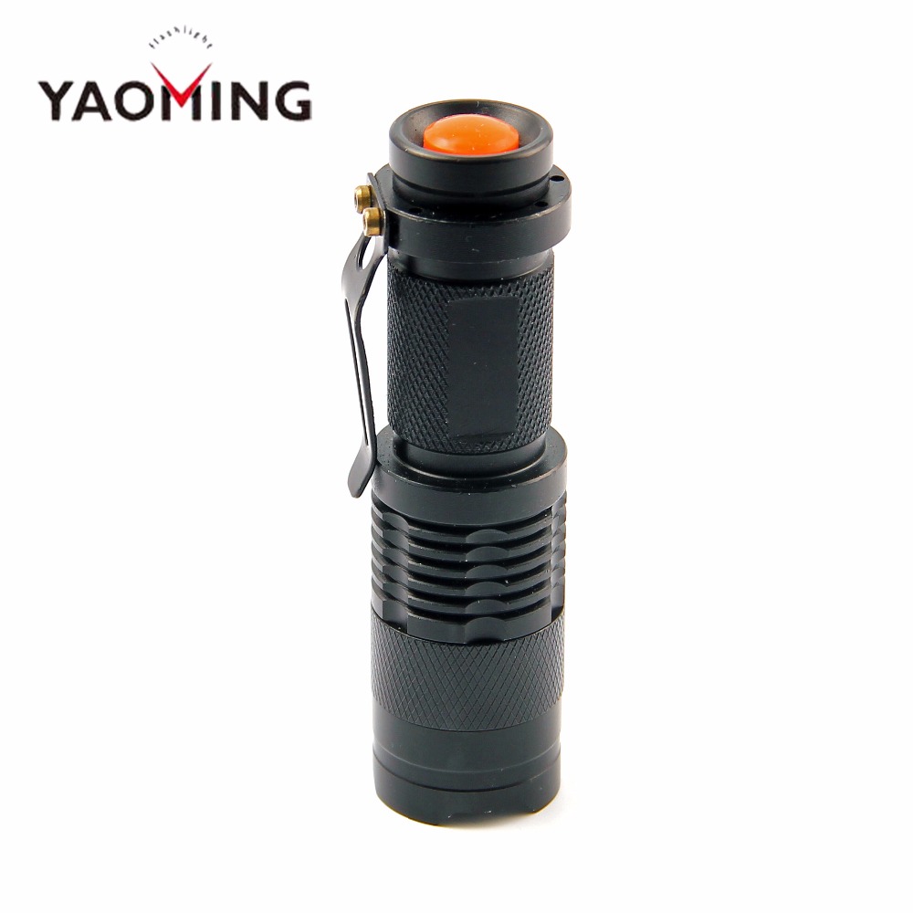 Waterproof zoom mini rechargeable tactical flashlight using 14500 or AA battery led flashlight torch