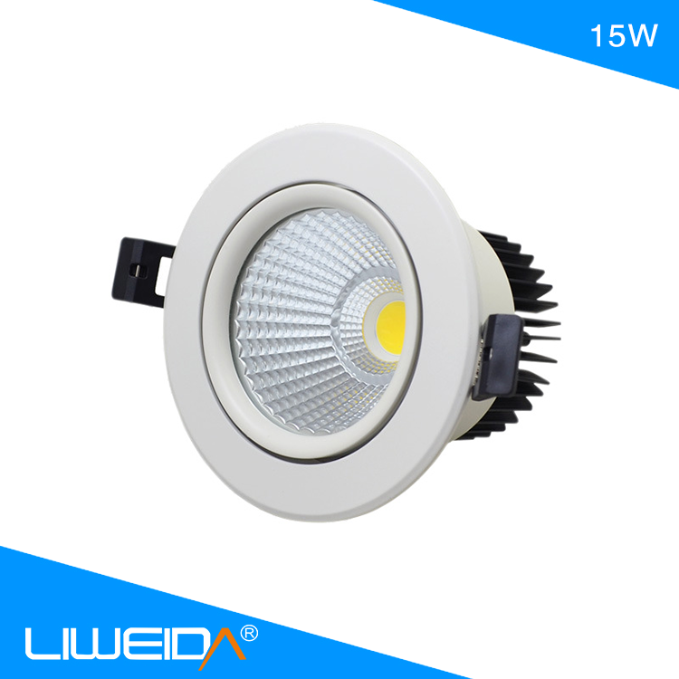 15w LED Downlight indoor led down lights Supermarket lighting COB Round Dimmable surface mounted Recessed