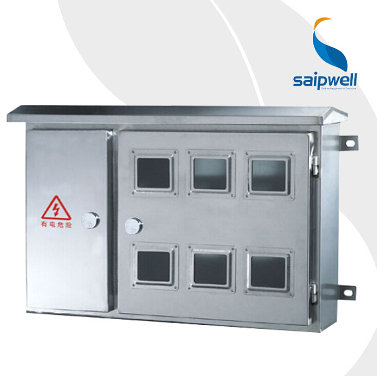 SAIP/SAIPWELL High Quality Single Phase Stainless Indoor Metal Water Meter Box