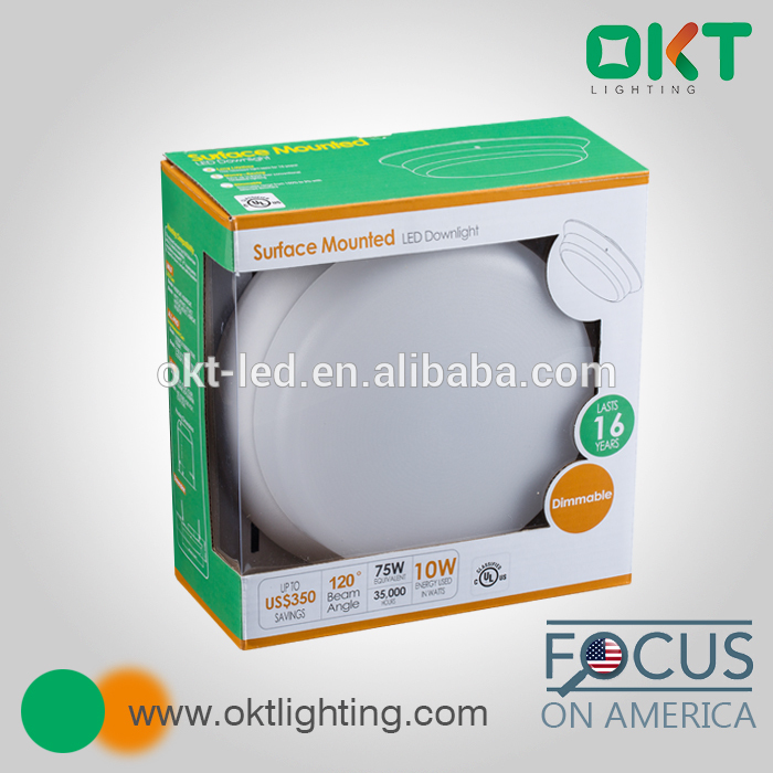 OKT UL 4 Inch 10W LED Dome Surface-Mounted Downlight