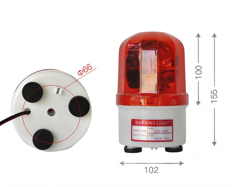 LTD-1101L Car truck flash safety LED Rotating Warning Beacon Light with magnet