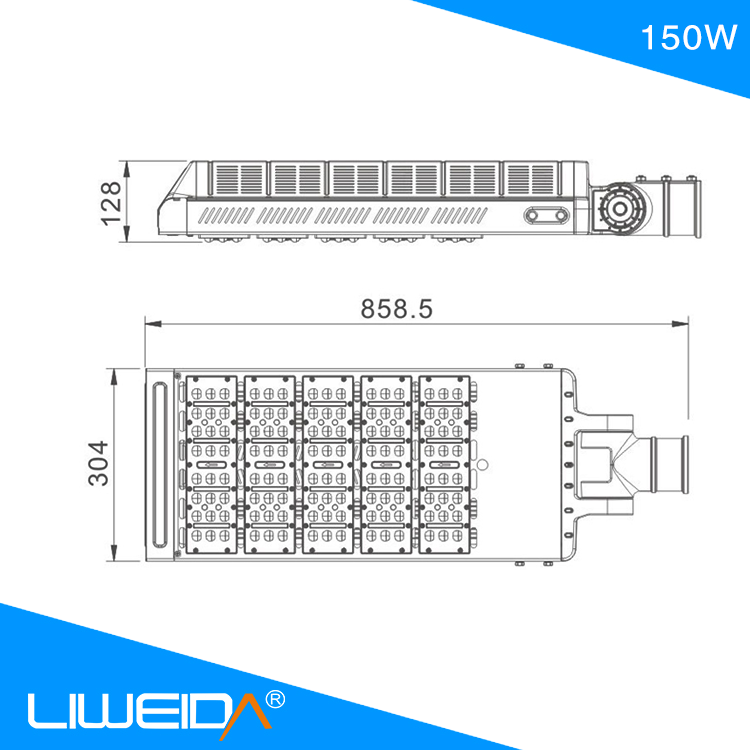 IP65 Garden Housing Outdoor Use Aluminium Led Street Light Body 150W Super Brightness Cool White Led Solar Street Light