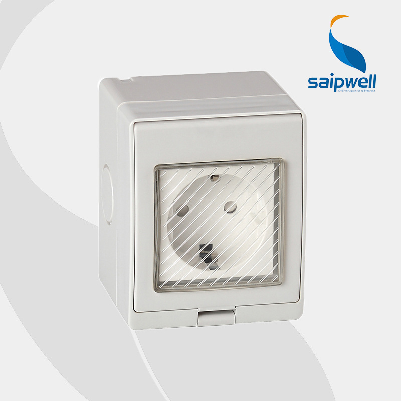 Saipwell Y One-Position German style switch 250V/13A IP55 Switch Socket(SPL-SR) Electrical Distribution Box