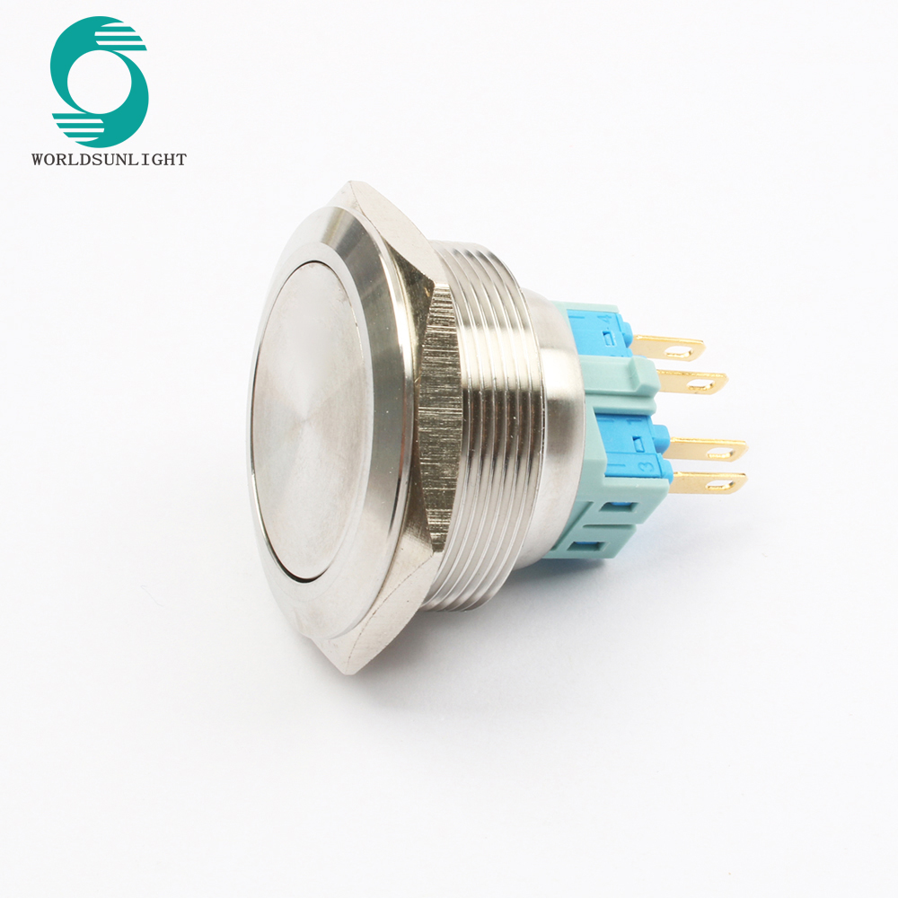 30mm non-illuminated momentary 5a waterproof metal push button switch