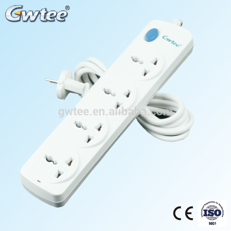 Top consumable products 220-250V 10A 2500W electric multi power socket