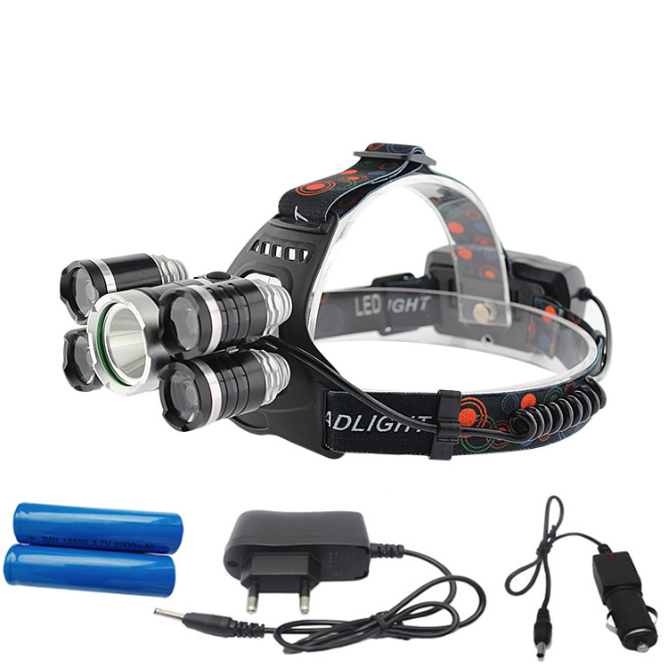 2000 lumens  super bright T6 and COB led headlamp zooming led headlamp