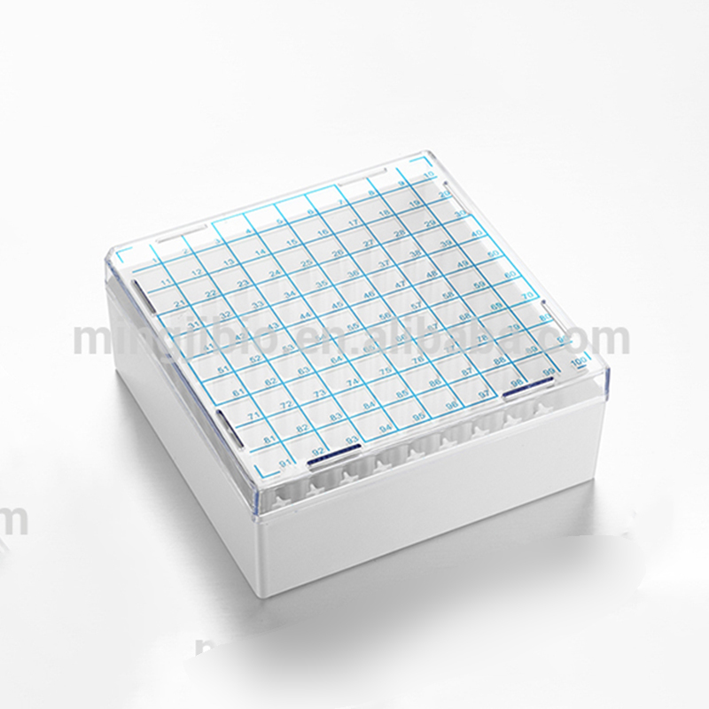 Plastic 81 holes freezing tube box cryo vial box cryo tube rack for lab cryo tube