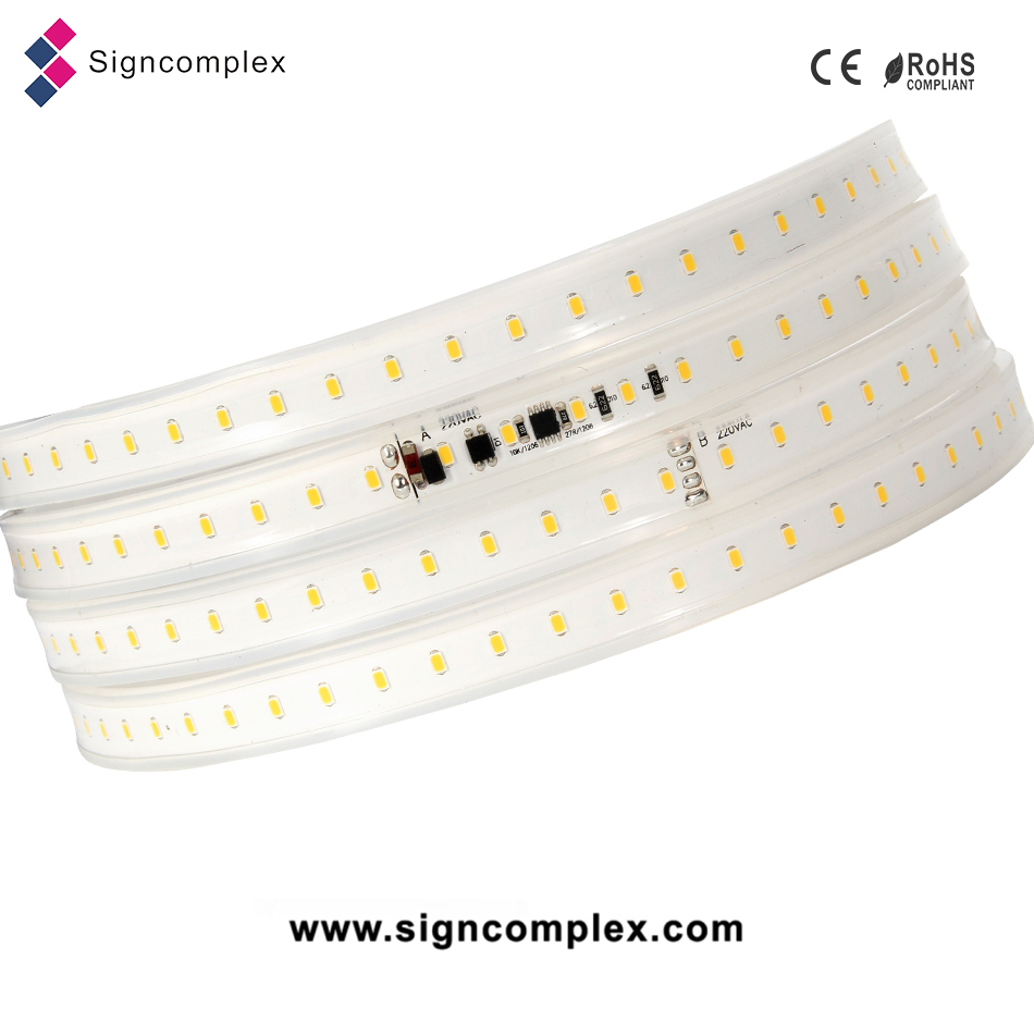 waterproof PU Glue Potted custom flexible white led strip light 220v