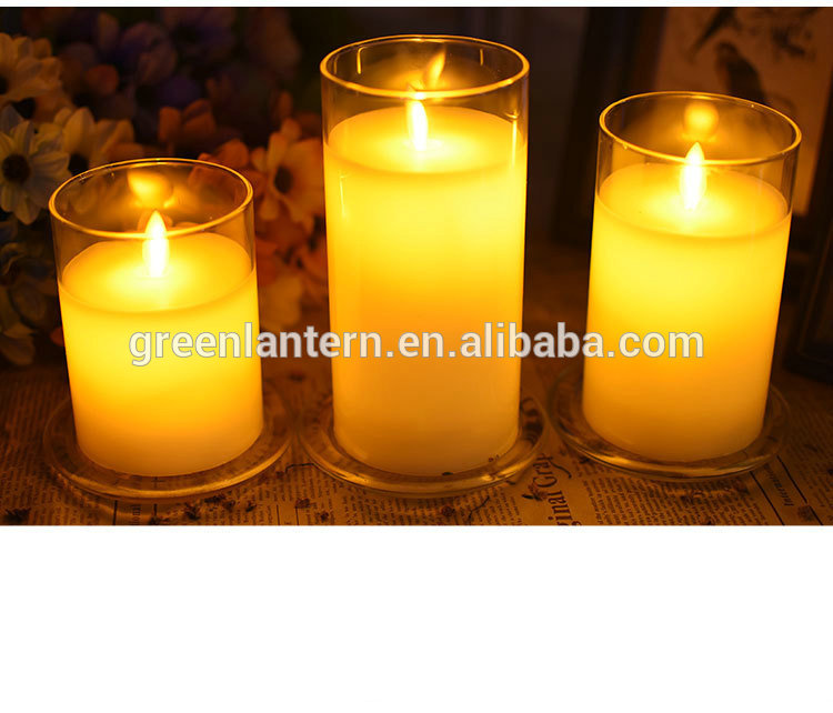 Paraffin Wax glass cup led candles