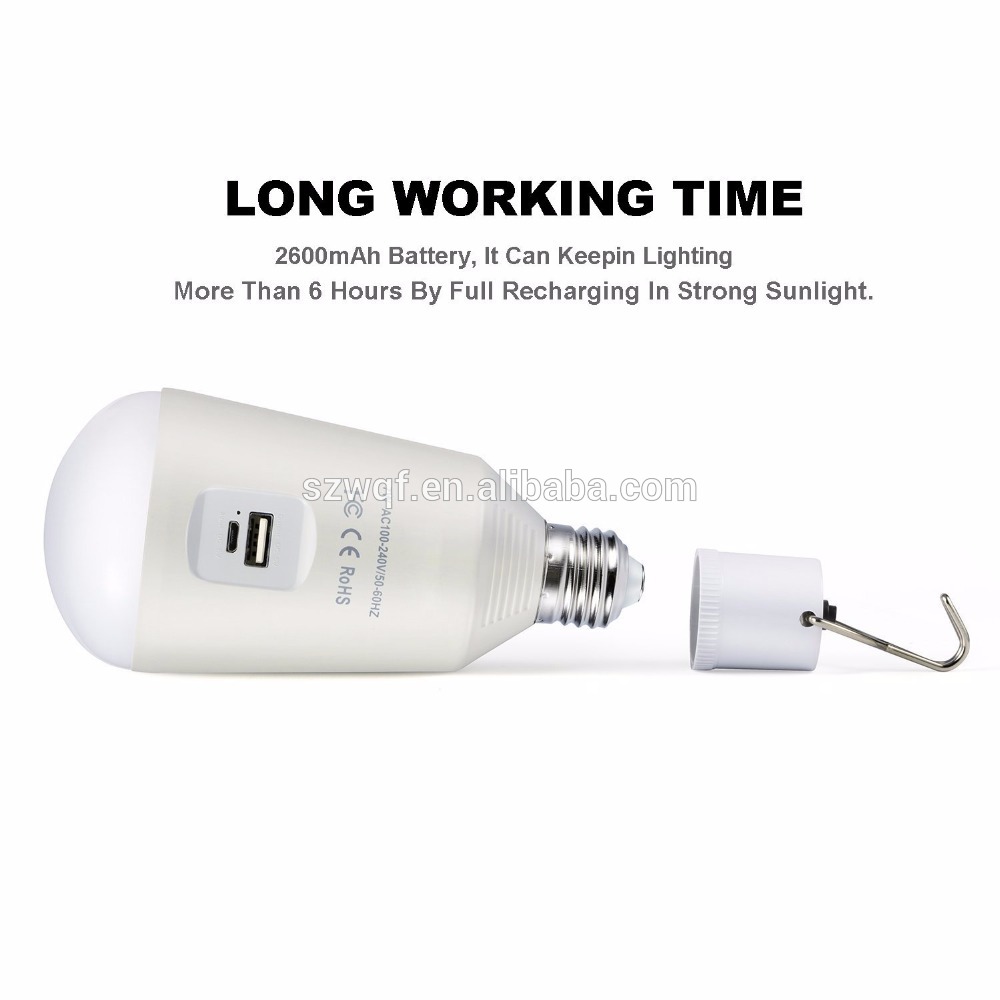 home use portable 7W remote control rechargeable led bulb light