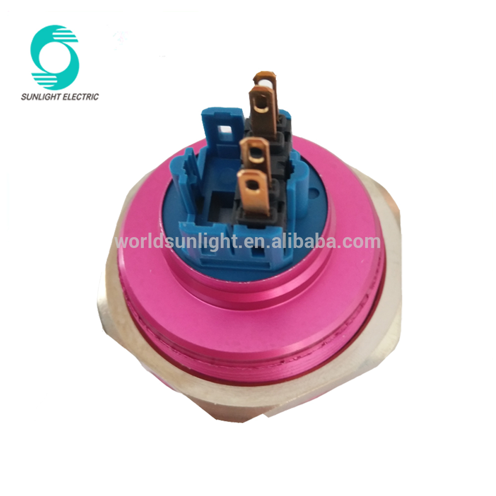 40mm 1NO1NC red colorful momentary non-illuminated metal push button switch