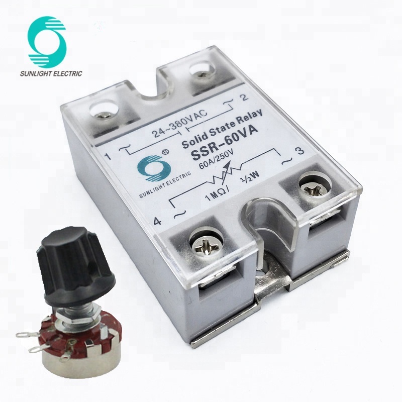 SSR-DA-H series DC 3-25mA 3-32VDC to 90-480VAC 10A 16A 25A 40A 50A 60A 75A 90A single phase dc to ac ssr solid state relay