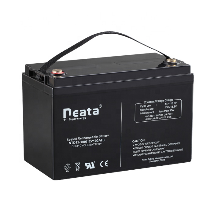 Rechargeable deep cycle 12V100Ah electric instruments battery vrla lead acid battery