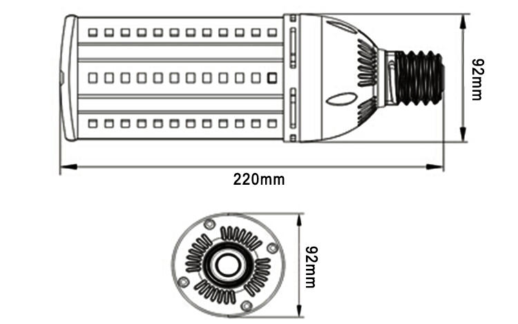 new 2019 trending product E27/E40 22W LED Lamp Corn Bulb raw material for outdoor lighting canopy high bright Led lights