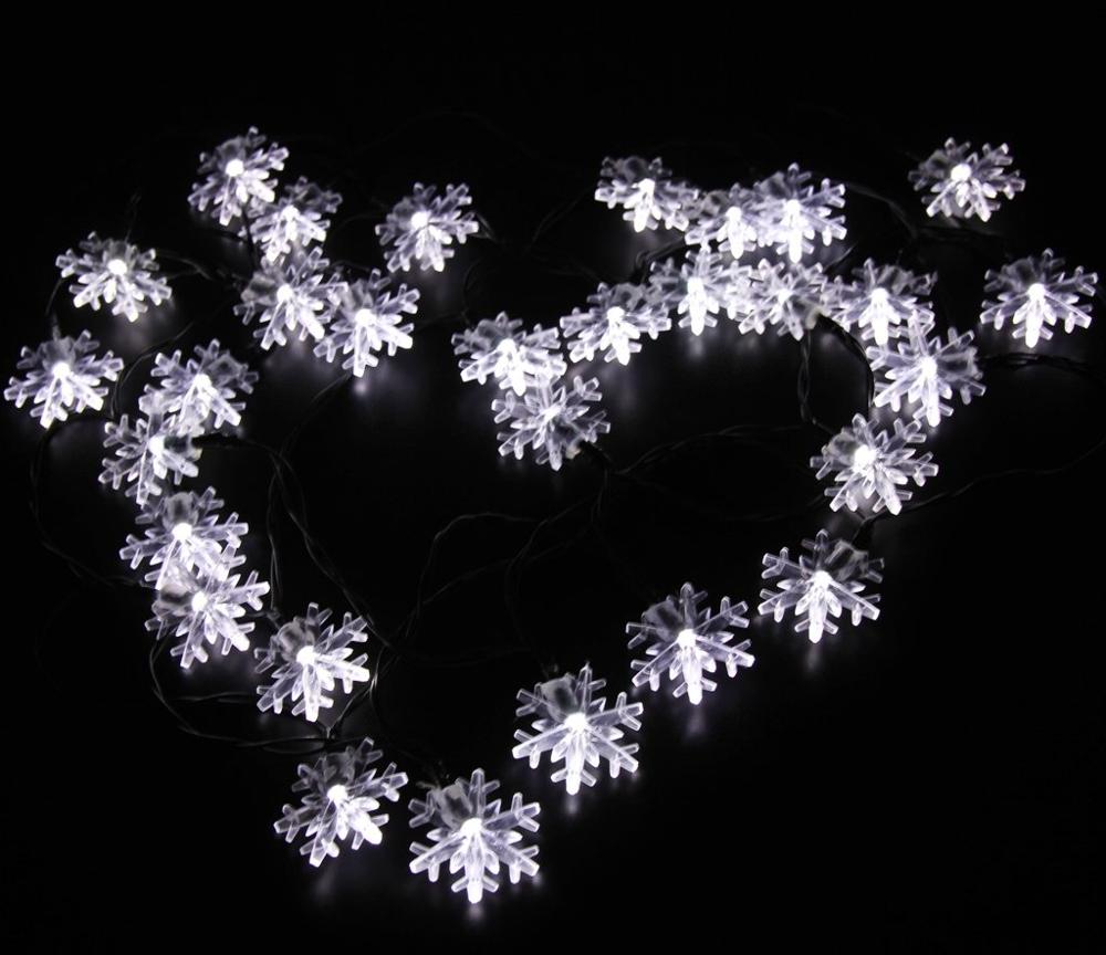 Solar String Lights Snowflake Waterproof Outdoor Party Garden Holiday Christmas Decorations LED Solar Light