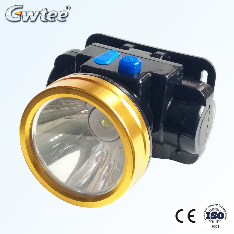 high quality Lithium battery 2800mAH 3W led waterproof headlight