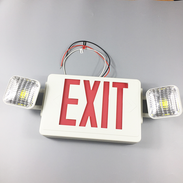 North American standard  red green rechargeable exit sign led emergency light emergency lamp