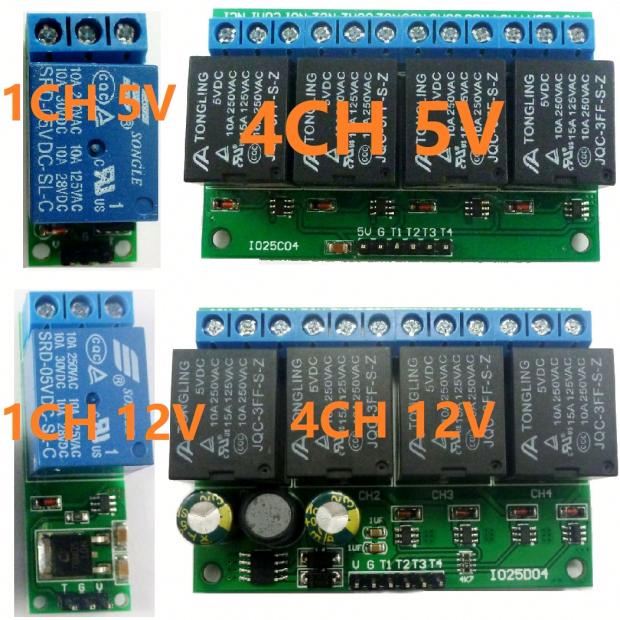 1-4 channel  5V 12V Flip-Flop Latch Relay Module Bistable Self-lock