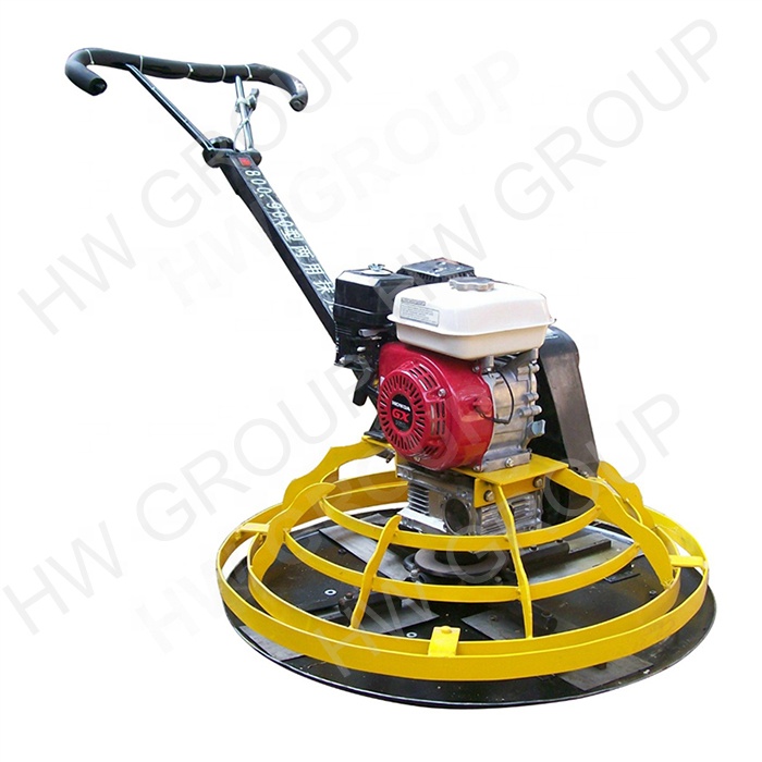 Mini gasoline hand held concrete power trowel