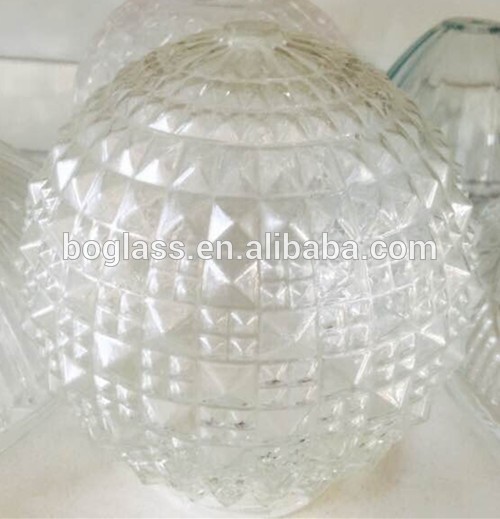 Clear Glass Lampshade With Dot Decoration