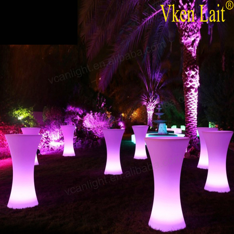 Furniture with leds High Bar Table Lighting Bar Table Sets Acrylic LED Cocktail Bar Table