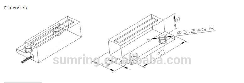 China supplier high quality Wired wooden door magnetic door contact sensor