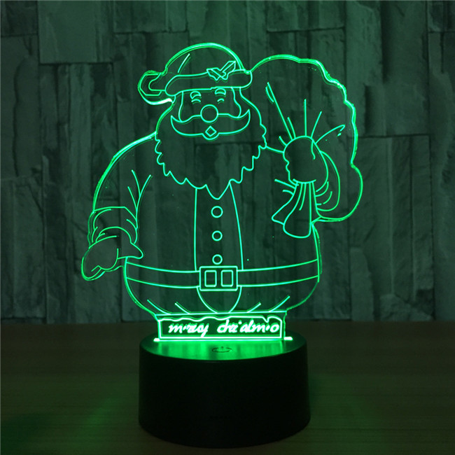 Christmas Gifts 3D Lamp LED night light Touch Table Desk Dinosaur Lamp 7 Colors 3D Optical Illusion Lights