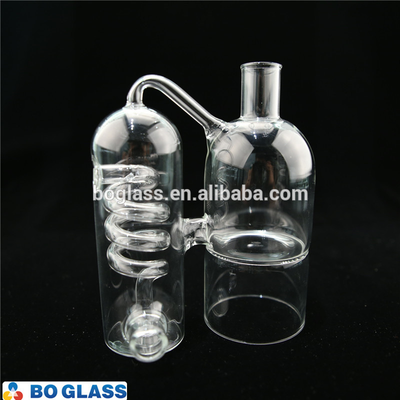 clear borosilicate pyrex glass oil and vinegar bottle