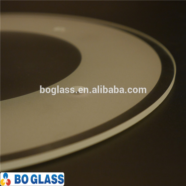 China Factory Direct Sale Customized Silkscreen Round Tempered Glass Panel