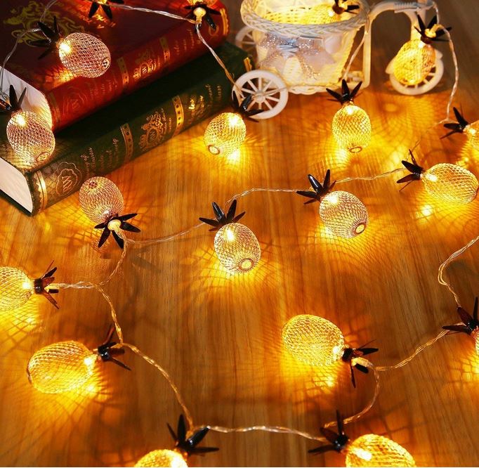 15.5ft 20 pineapple LED string lights 12.8ft 10 LED String Lights Pineapple Decorative Lights