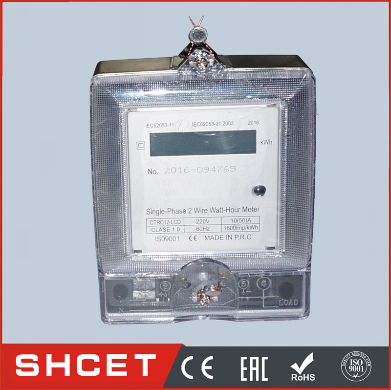 LCD or 5+2 Timer type display single phase class 1.0 electric energy meter price