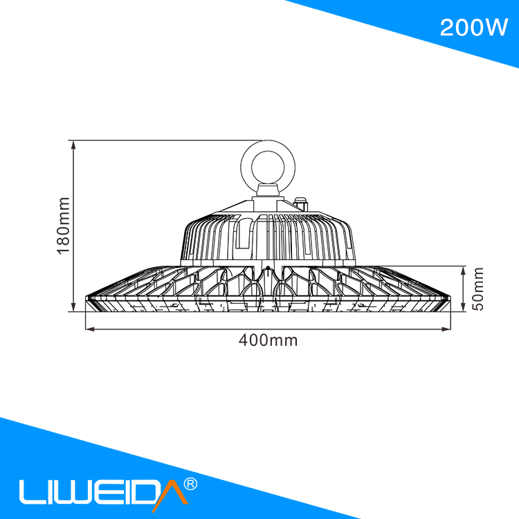 Full Spectrum Planting Lamp for Medical Seed Growth Waterproof UFO High Bay Grow LED Lights 200W