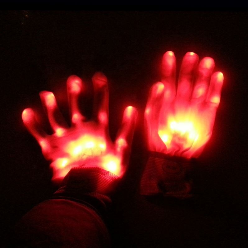 Club Party Colorful singer highlighted LED gloves laser gloves