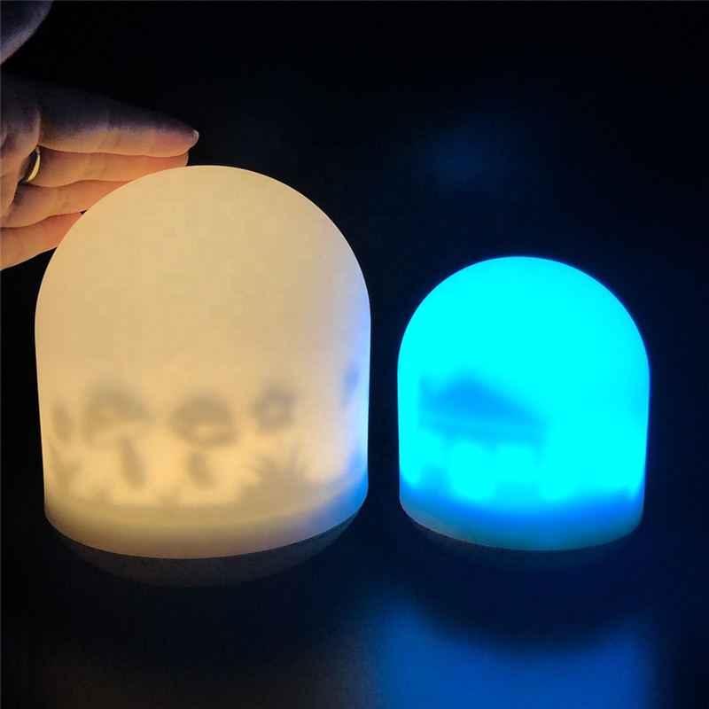 multicolor changing silicone smart touch control baby led night light