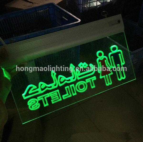 120V rechargable battery operated acrylic emergency running man exit sign board