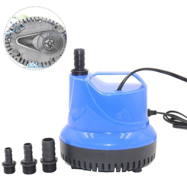 Blue Water Submersible Pump Fish Tank Water Pump Good Insulation For Aquarium Pond With Taps