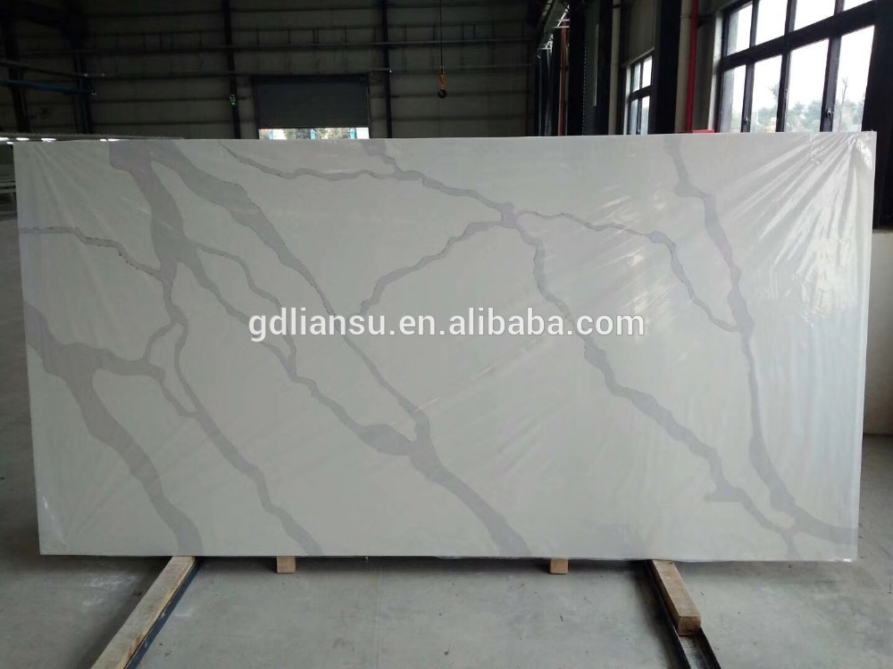 LESSO Wholesale Calacatta Slabs White Calacatta Quartz Slab Price